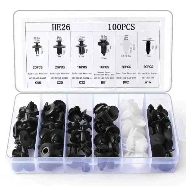 Assortiment de Clips de retenue de voiture, 100 PCS - Image 5