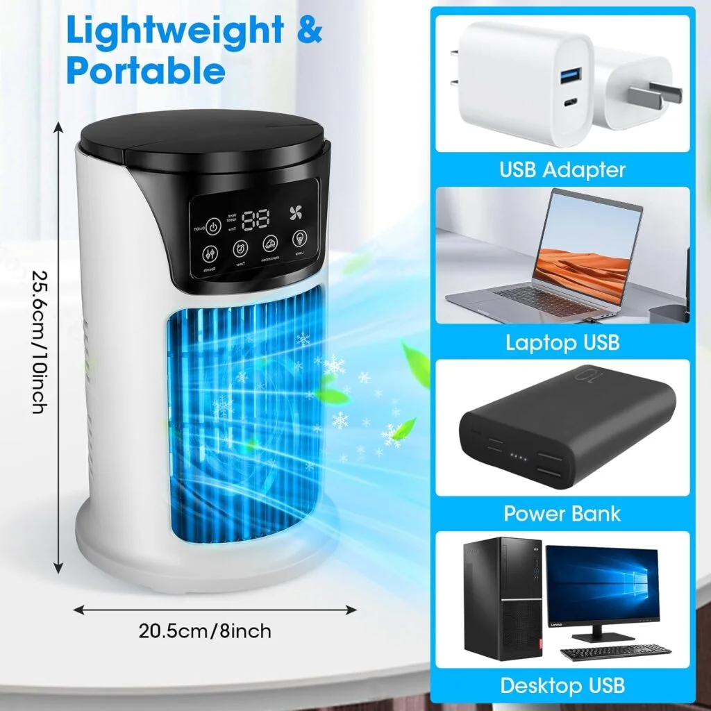 ❄️ Mini Climatiseur Portable 3-en-1 – Fraîcheur Instantanée Partout - Image 6
