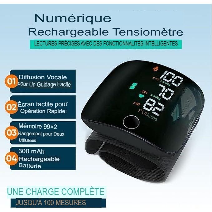 Tensiomètre Numérique Rechargeable au Poignet - Image 5