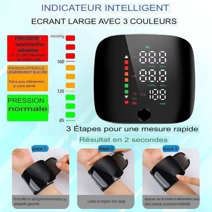 Tensiomètre Numérique Rechargeable au Poignet - Image 7